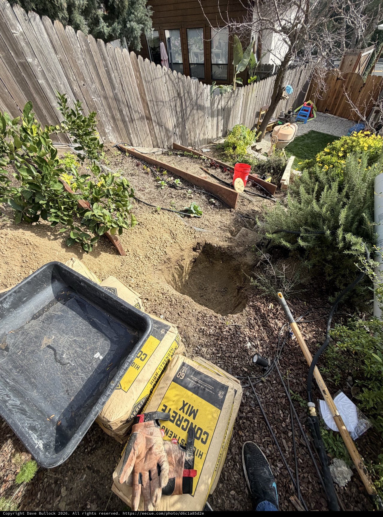 Backyard Garden Renovation and Concrete Work in Progress