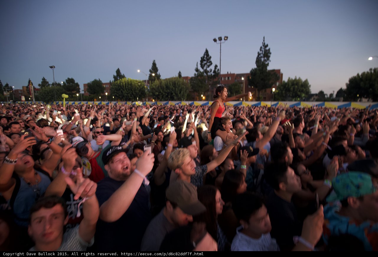 Screaming Fans Woman on Shoulders