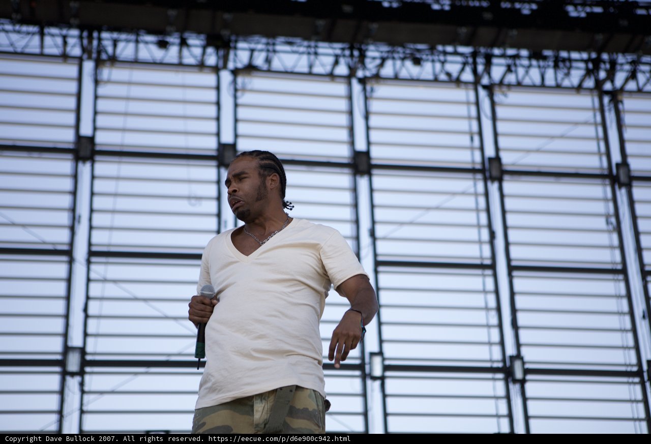 Pharoahe Monch Takes the Stage in White T-Shirt