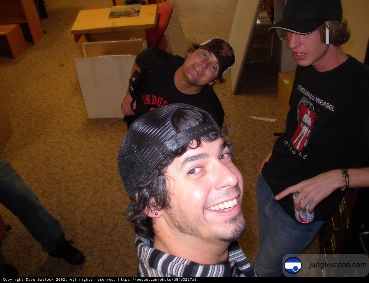 Three Friends in Baseball Caps