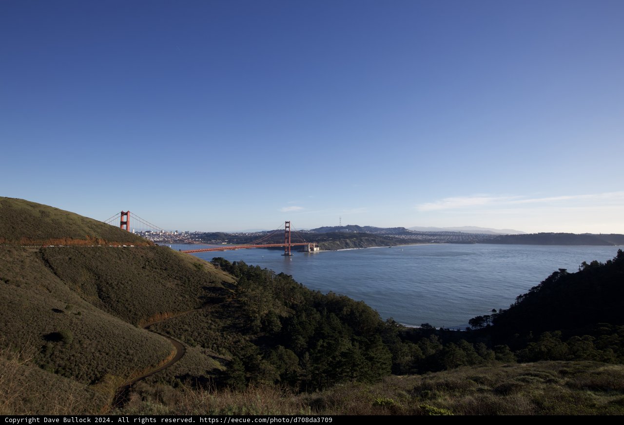 Golden Gate Bridge from Marin Headlands Hilltop, 2024