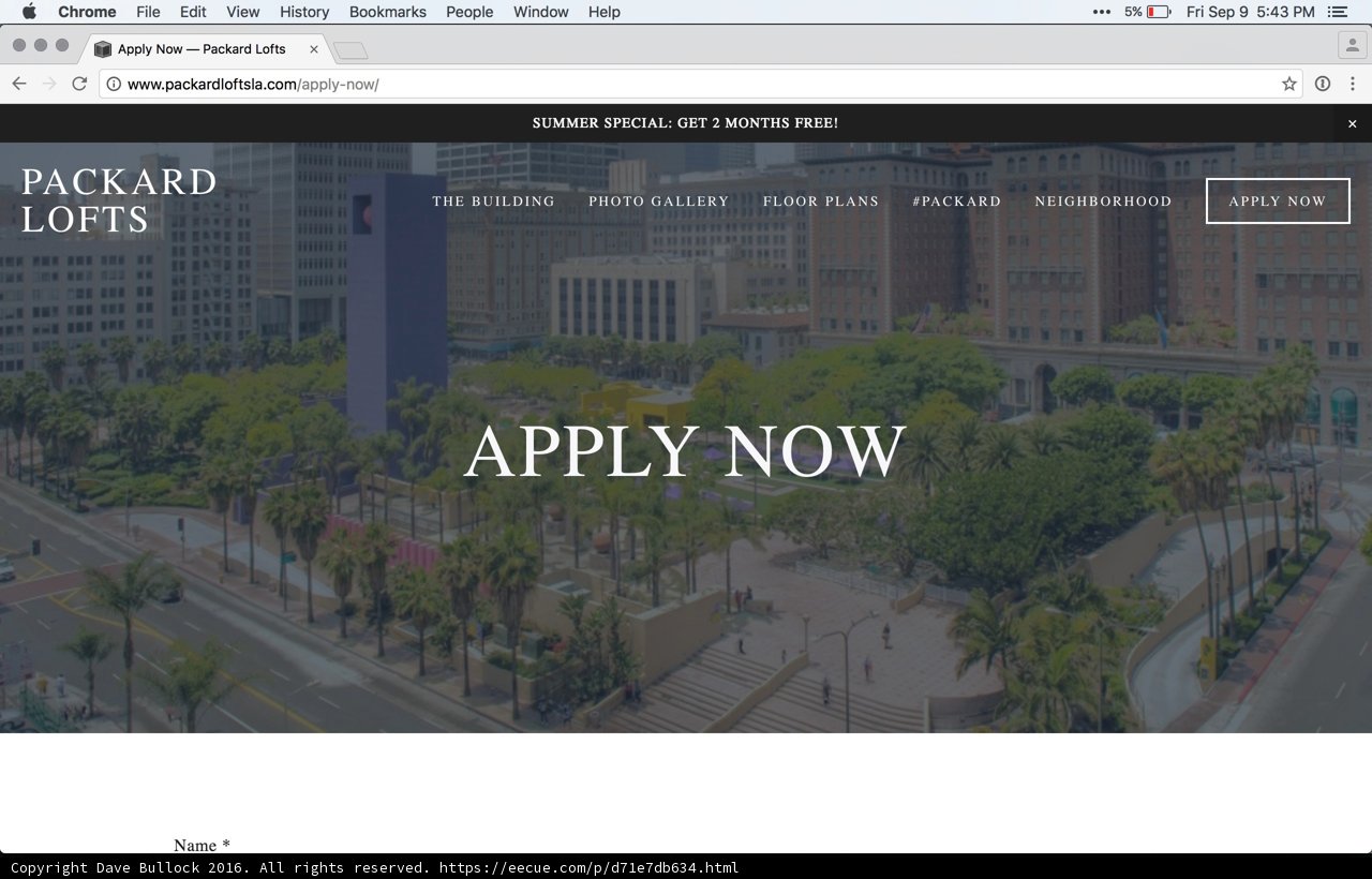 Urban Loft Living Website