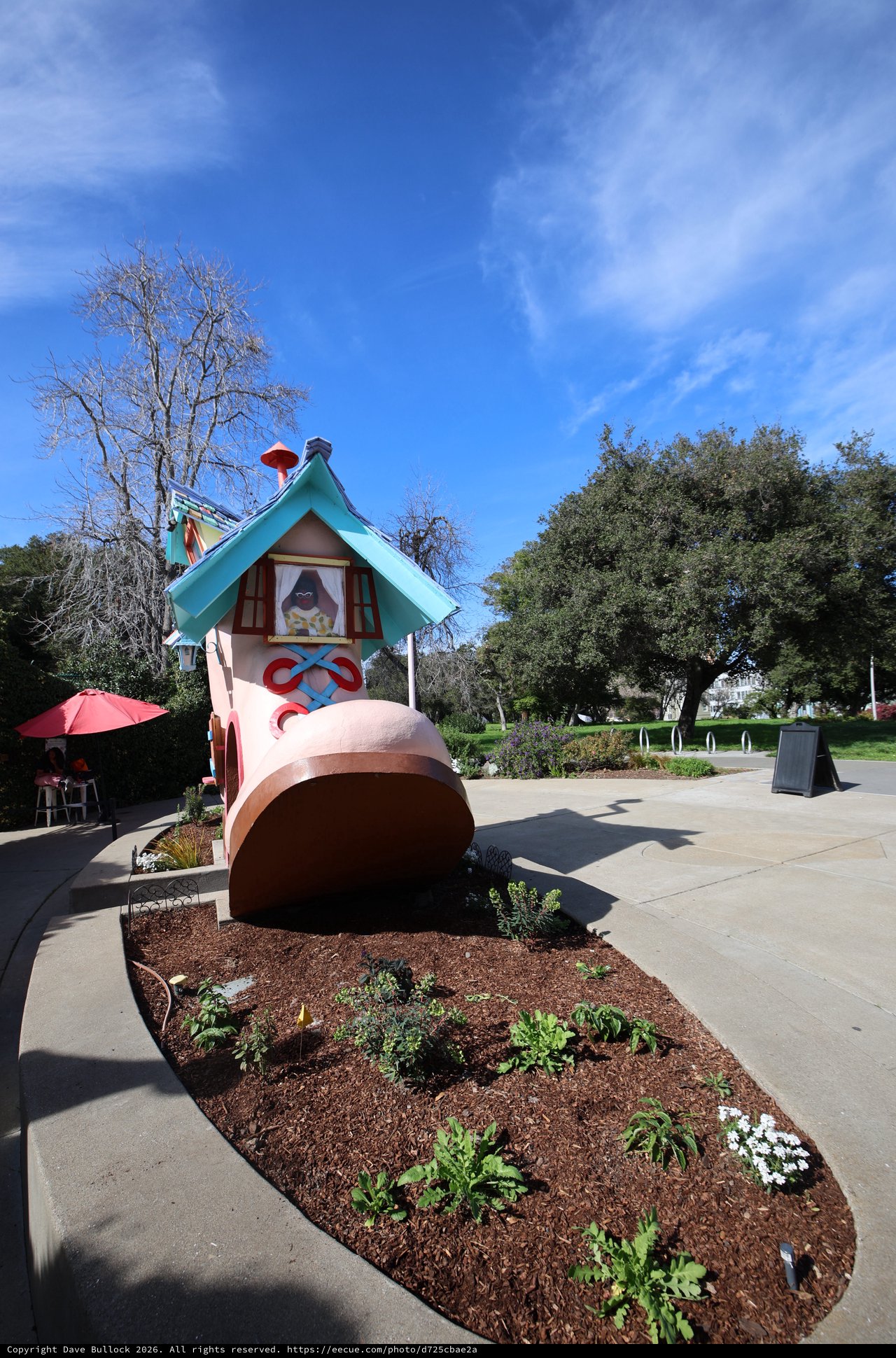 Whimsical Old Woman Who Lived in a Shoe House