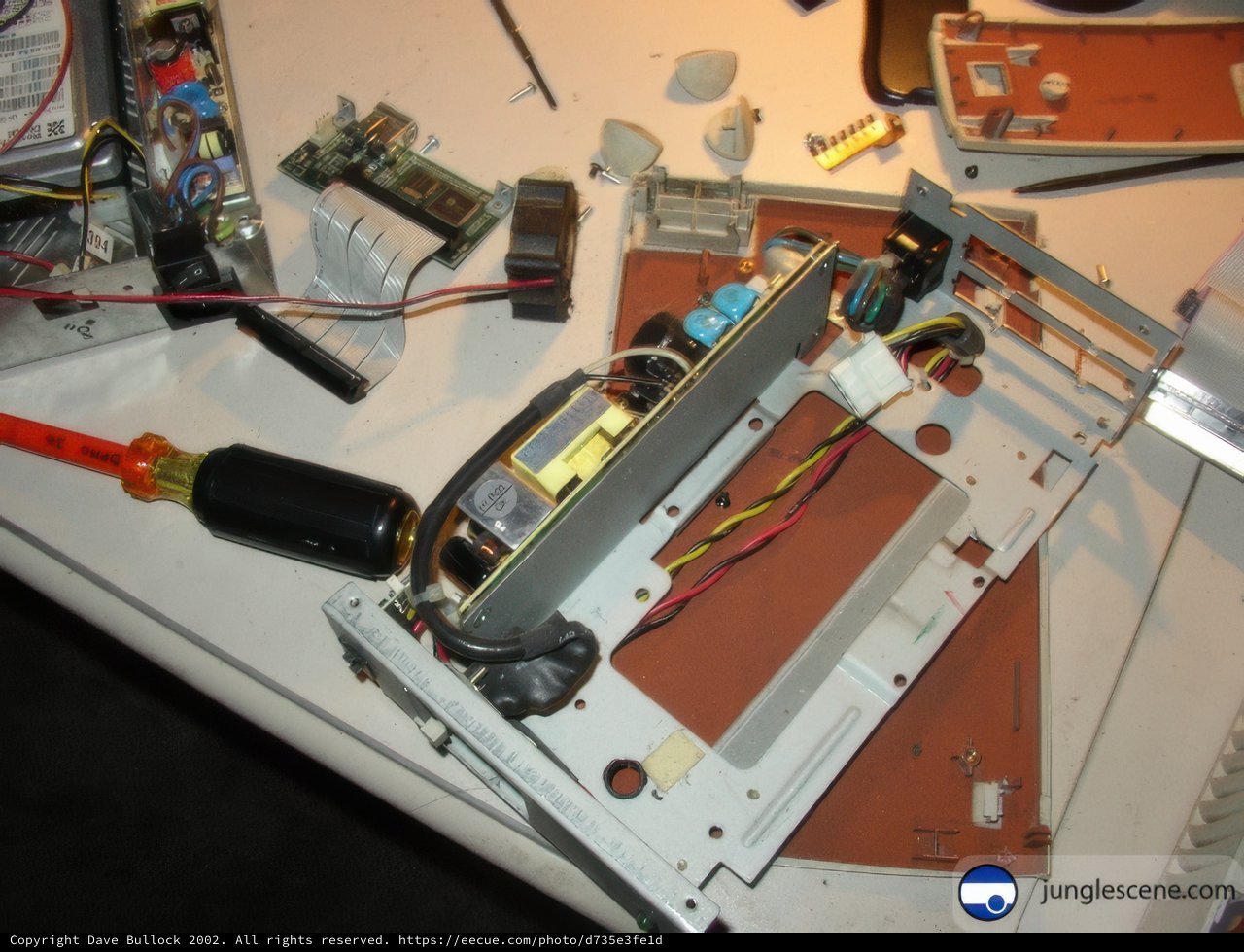 Vintage Computer Parts with Tools