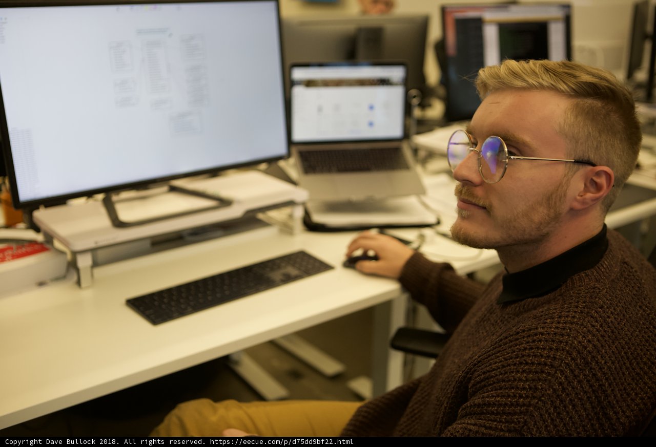 Working hard at the desk