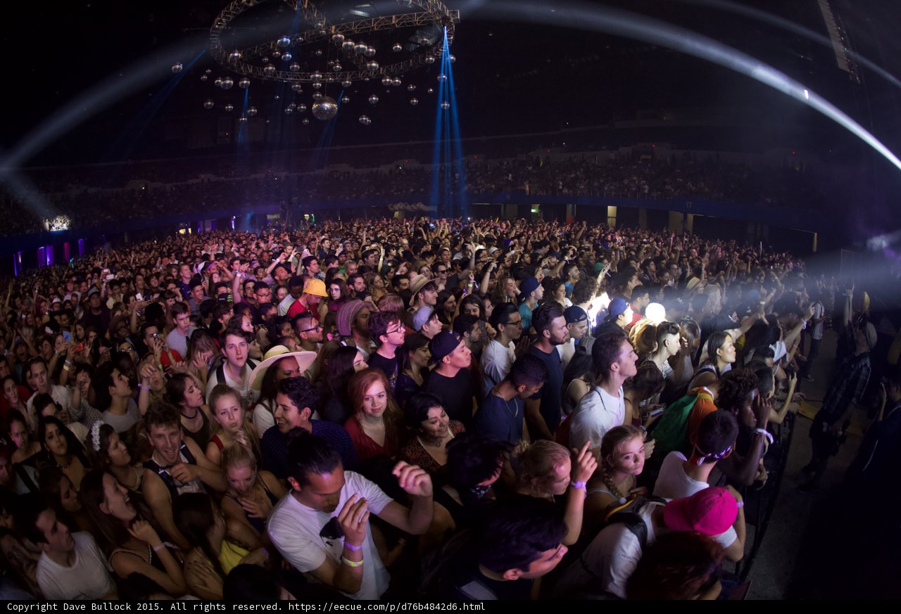 Bright Lit Arena Crowd