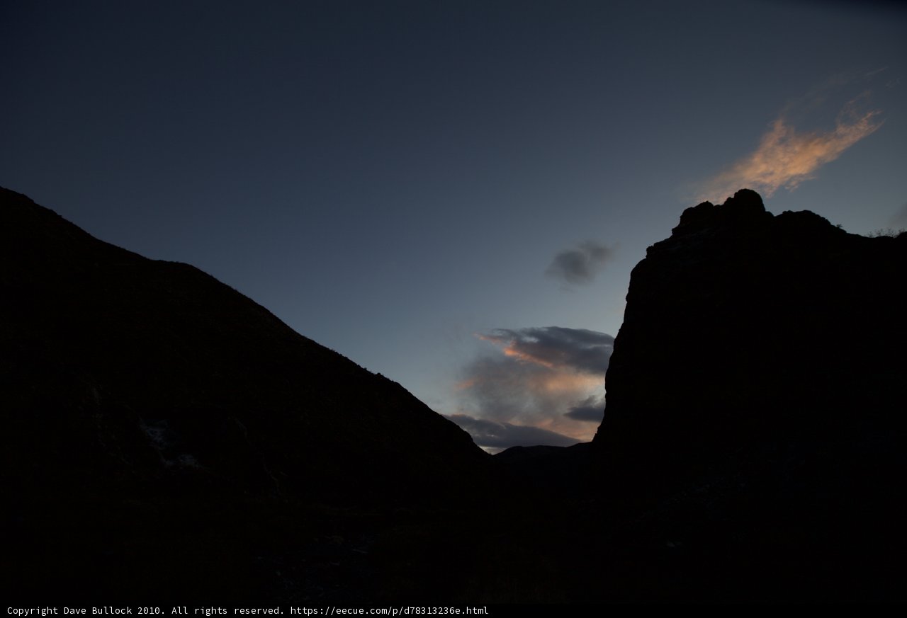Mountain Peak in Silhouette