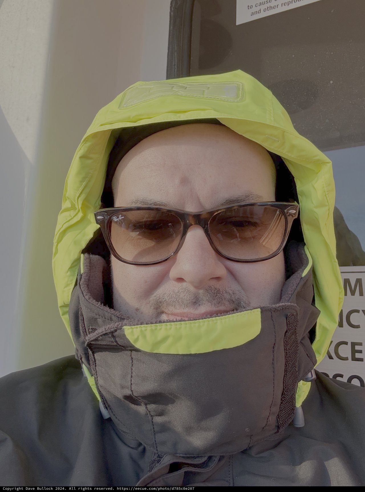 Winter Worker in High-Visibility Safety Gear
