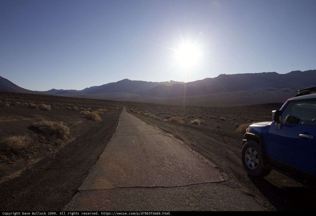 Blue Jeep Adventure in Death Valley