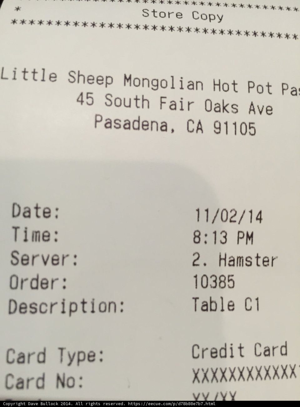 Receipt for a Delicious Meal