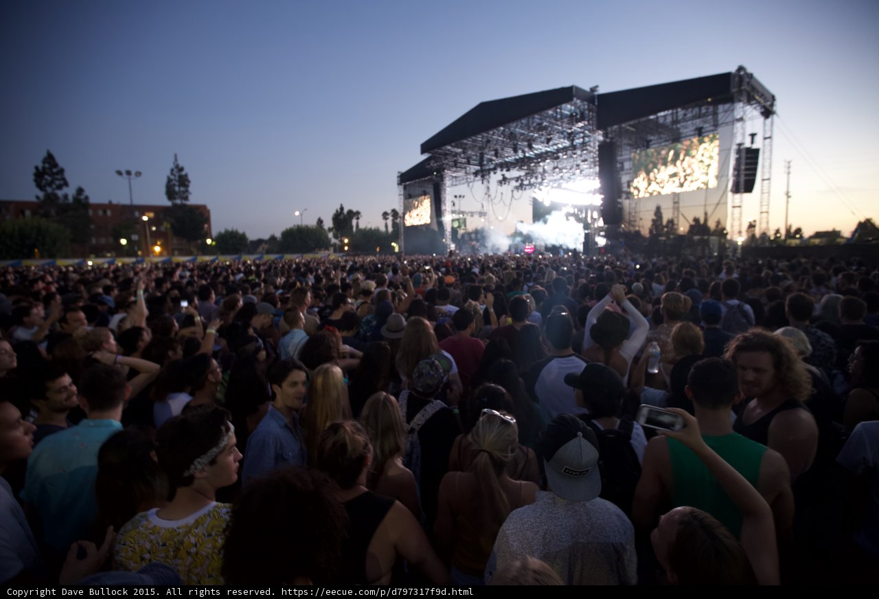 Main Stage Dusk Golden Sunset Smoke