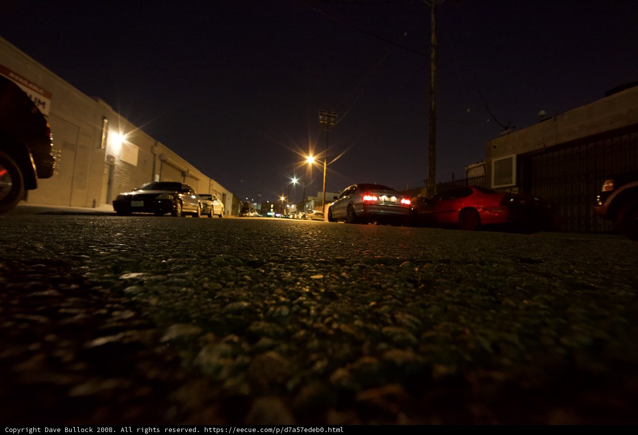 Parked Cars in the Night Alley