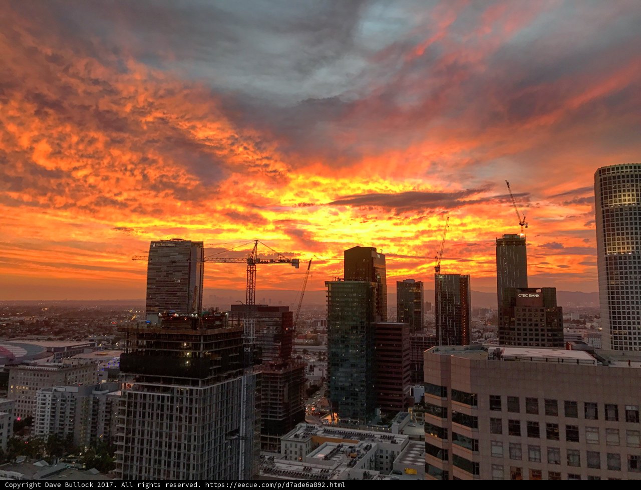 Sunset over the Los Angeles Metropolis
