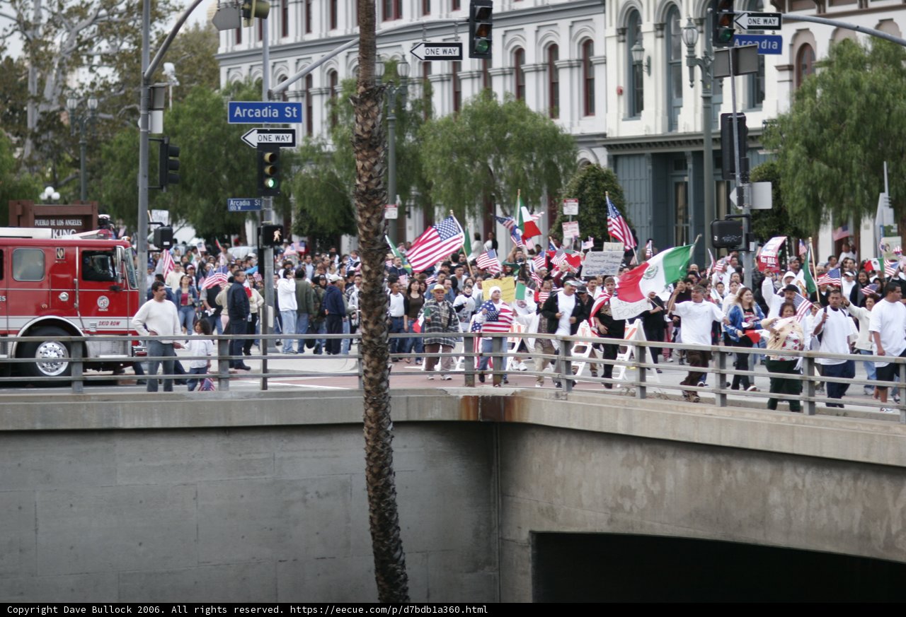 Metropolis Parade: A Crowd Gathers on the City Bridge