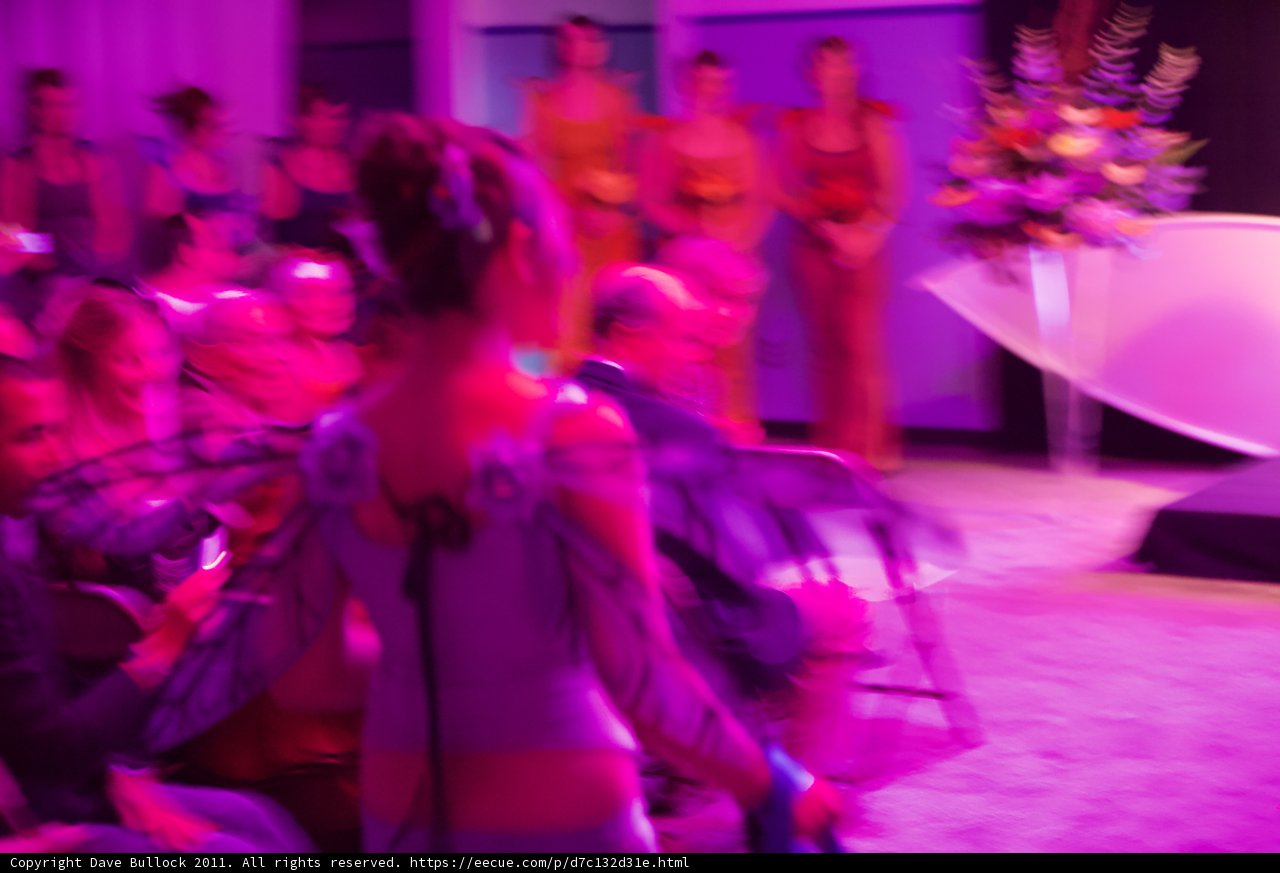 Woman in Purple Dress Takes Center Stage