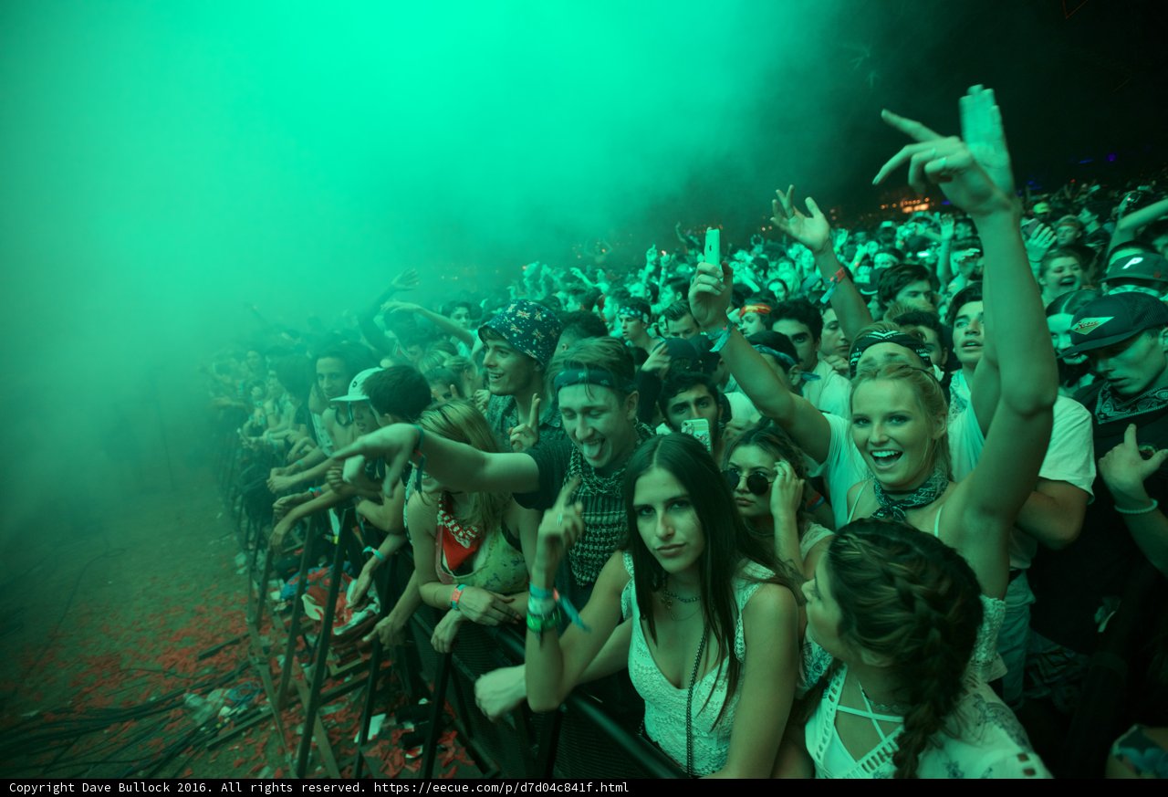 Smoke and Strangers: A Nightlife Snap from Coachella 2016