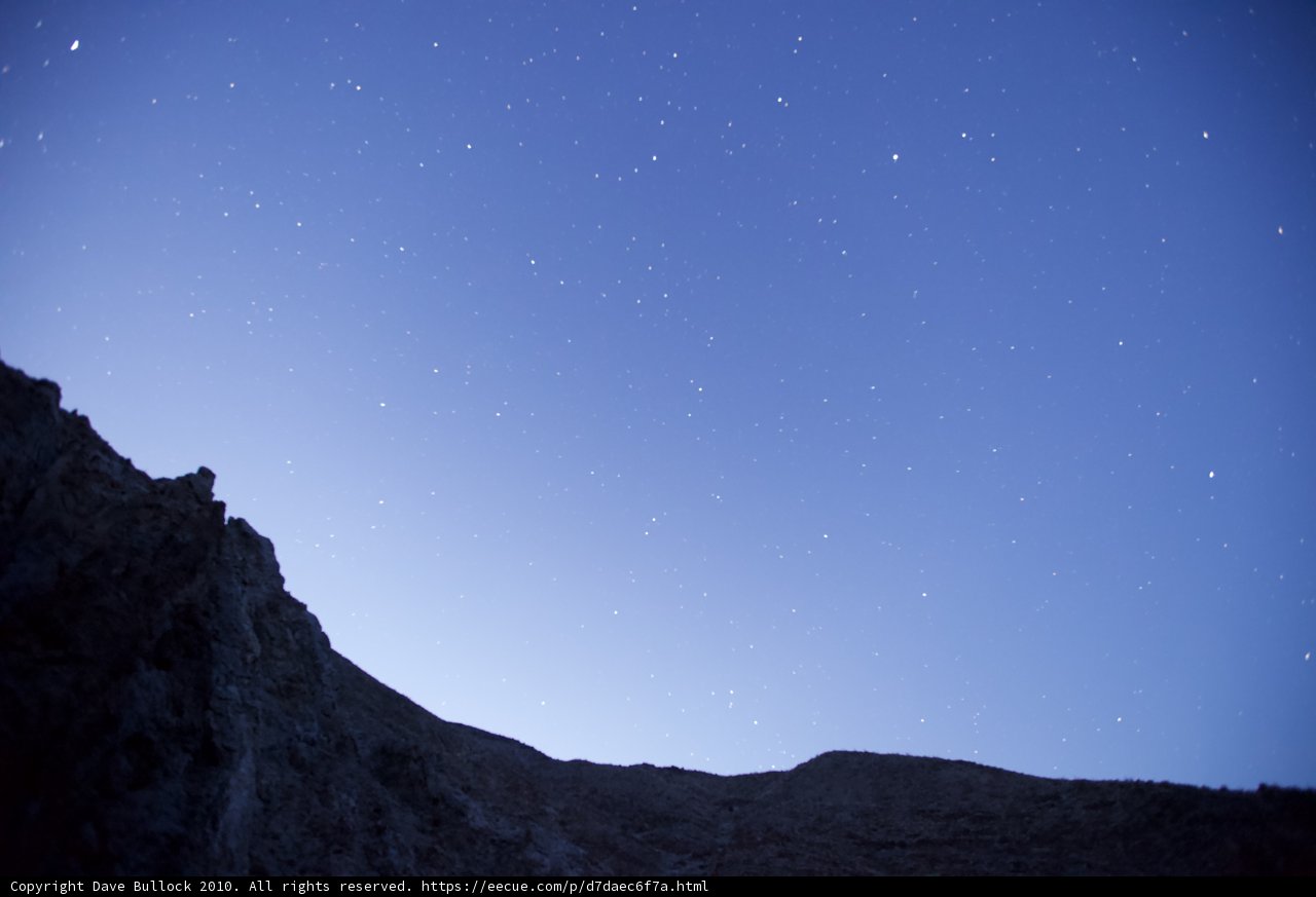 Night Sky Above the Mountain