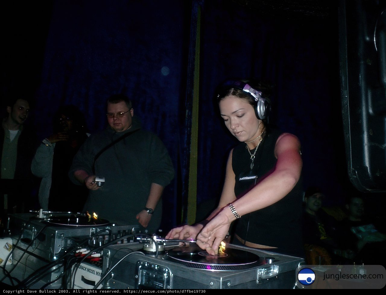 Black-Shirted Woman Spins Up a Set