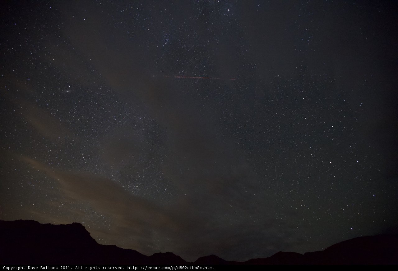 A Plane Travels Through the Milky Way