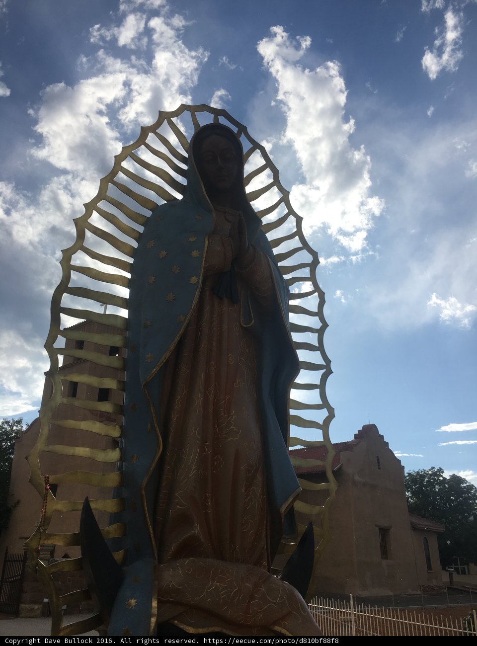 Our Lady of Guadalupe in front of Santa Fe Church