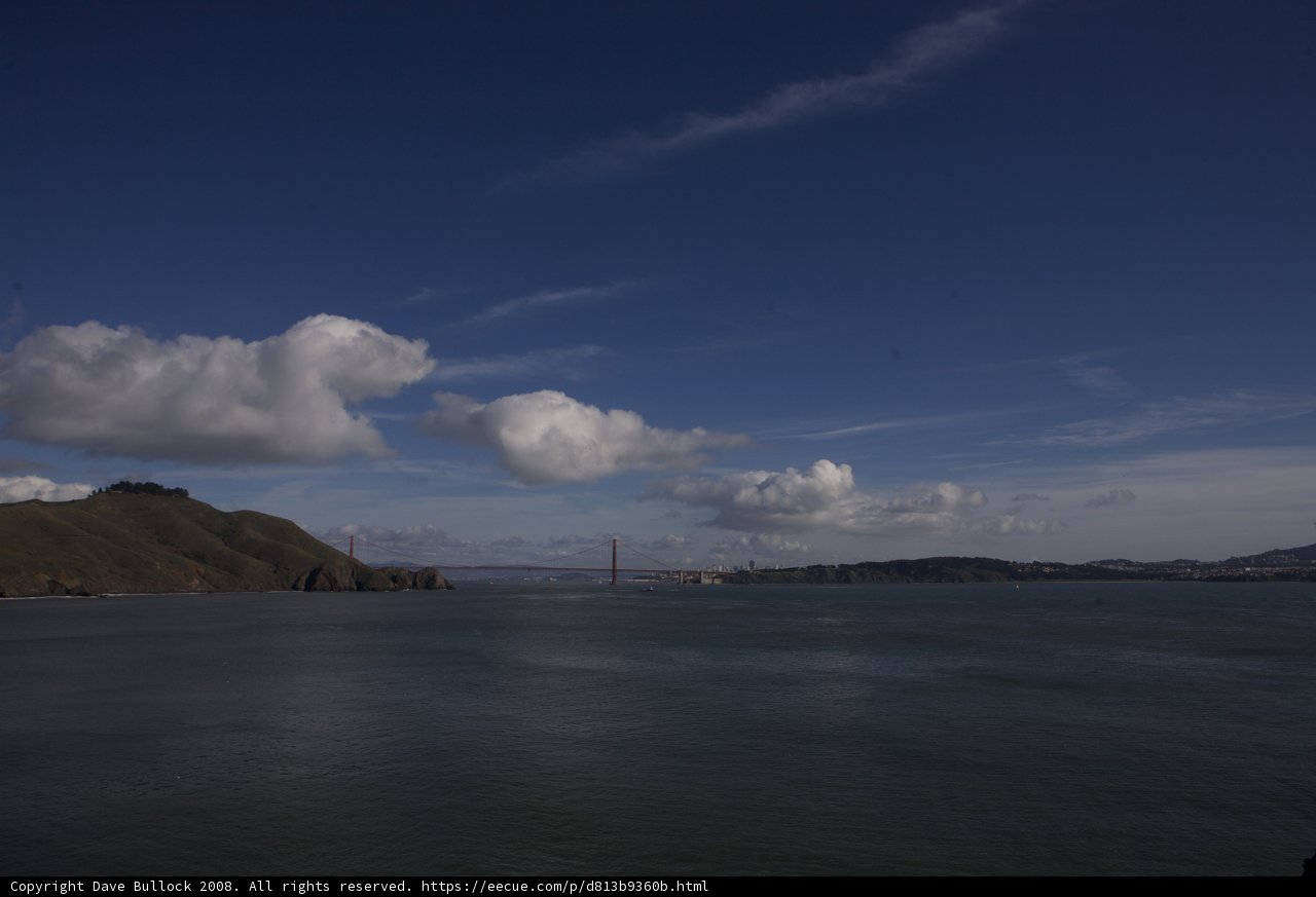 Majestic View of Golden Gate Bridge and Bay from San Francisco Bay Bridge