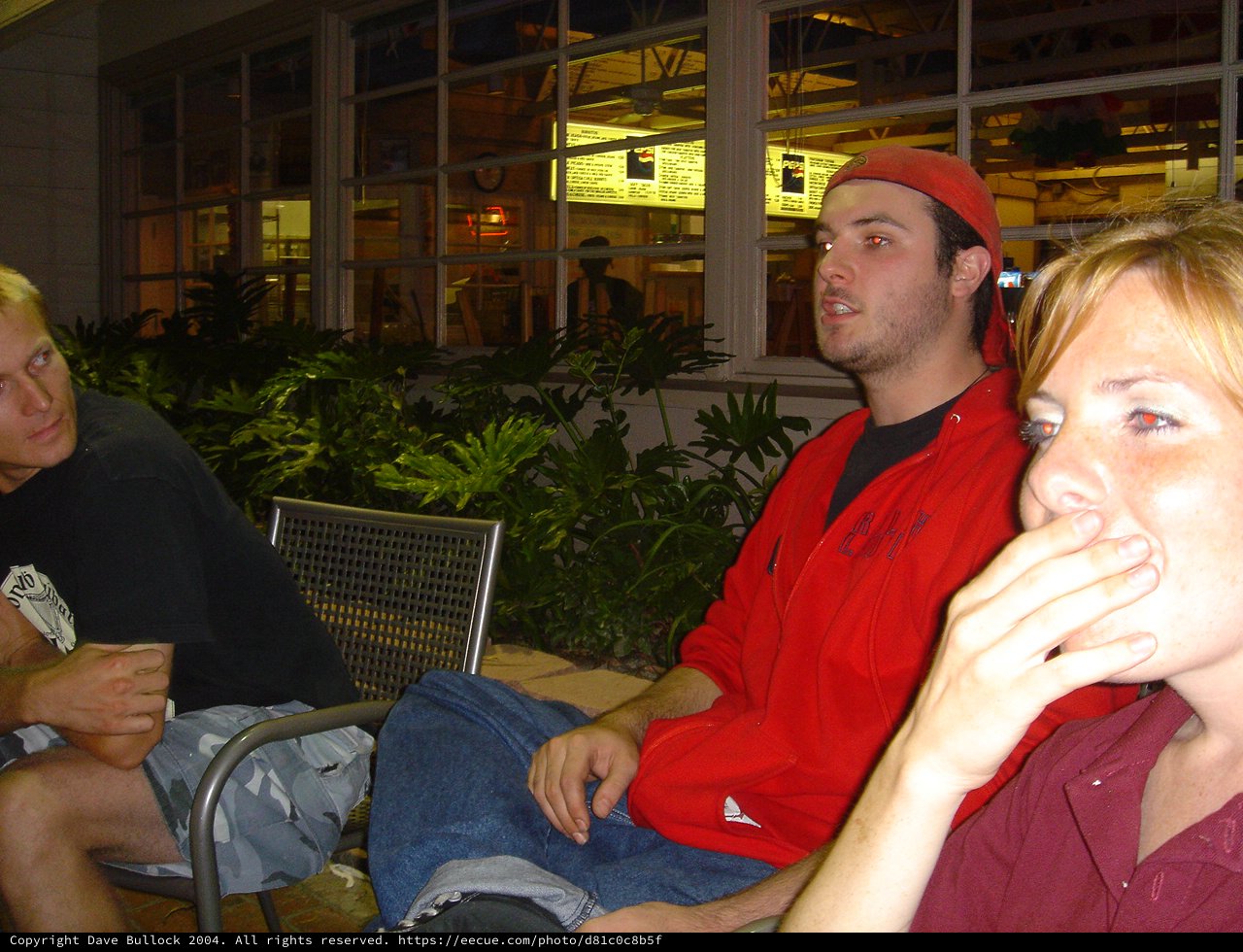 Late Night Hangout Outside Restaurant Patio 2004