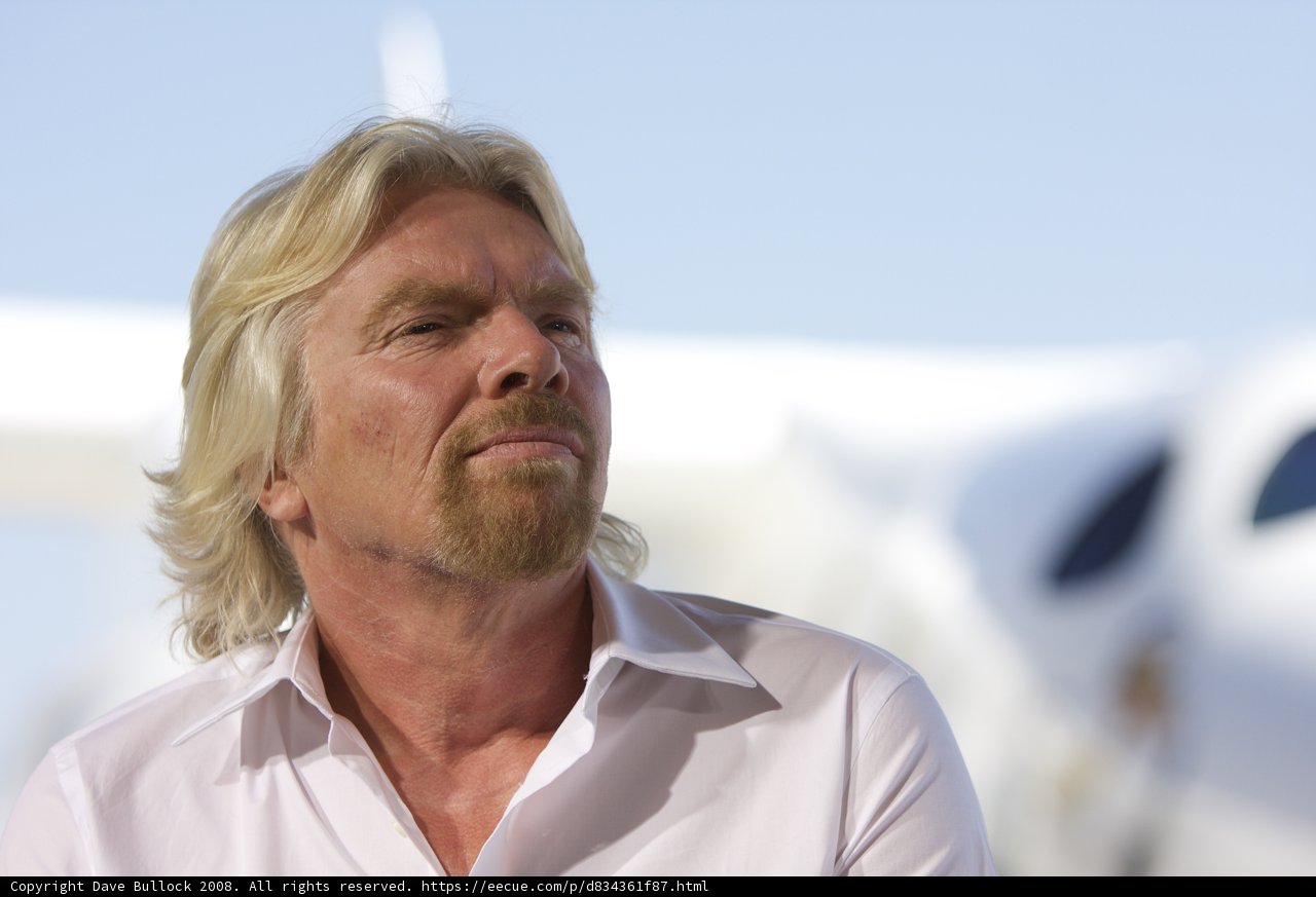 Richard Branson's Long-haired Portrait