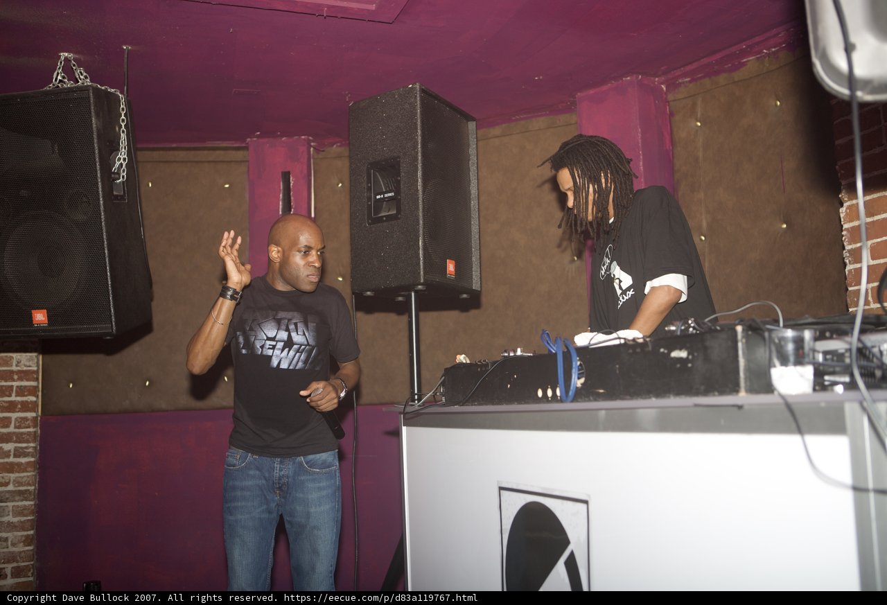 MC Q and a Friend at the DJ Booth