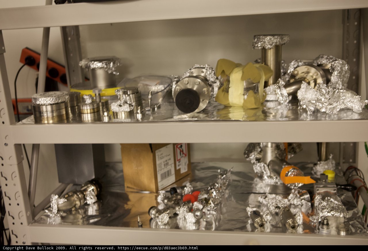 A Busy Shelf in the UCLA Microscope Lab