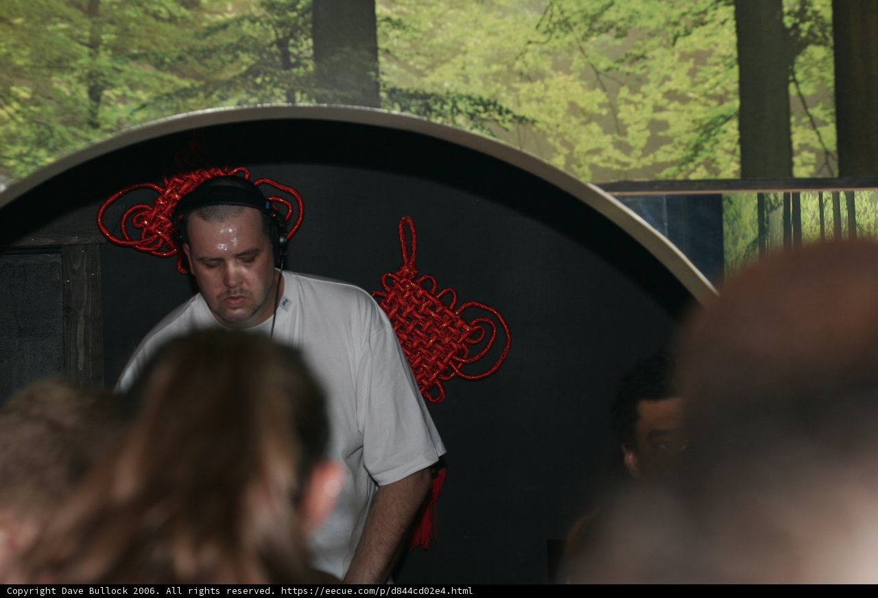 Partygoer Grooving to Music with Headphones