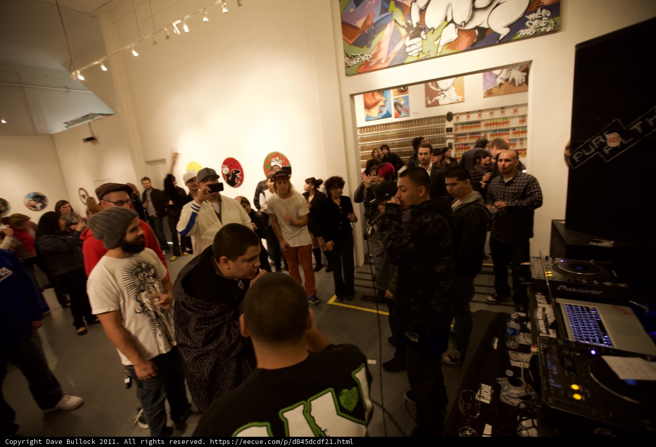 Party People Gathered Around DJ