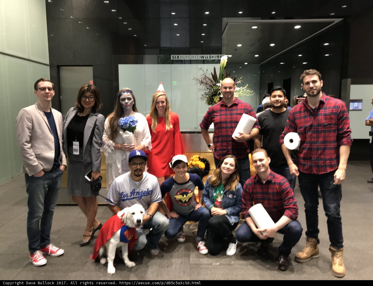 A Group of Friends and Their Furry Companion