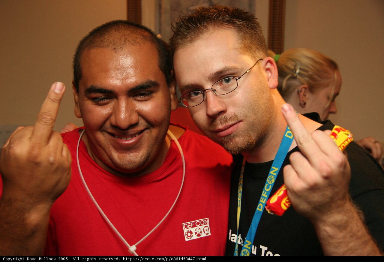 Red-Shirted Man with Glasses