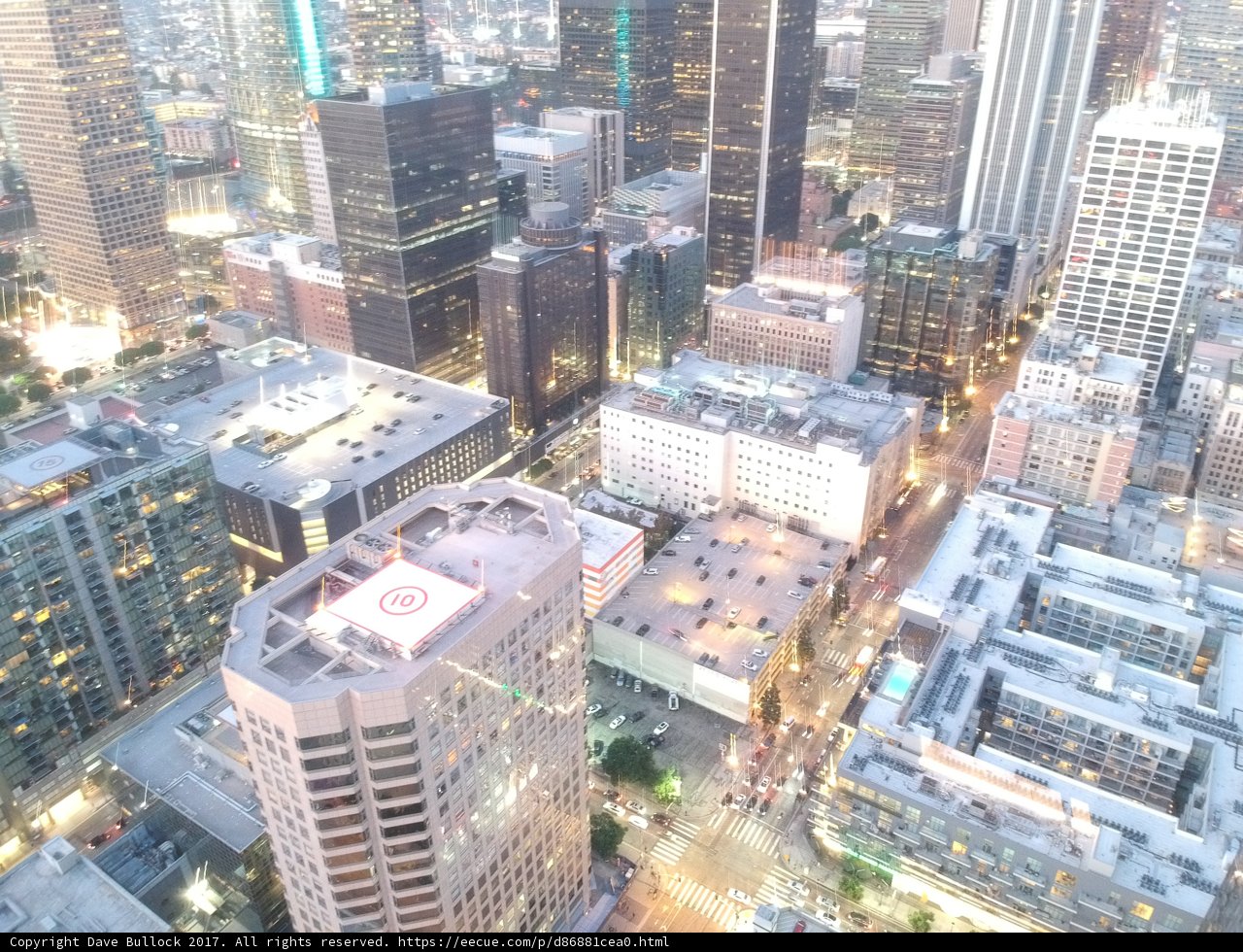 Bird's Eye View of Downtown Los Angeles