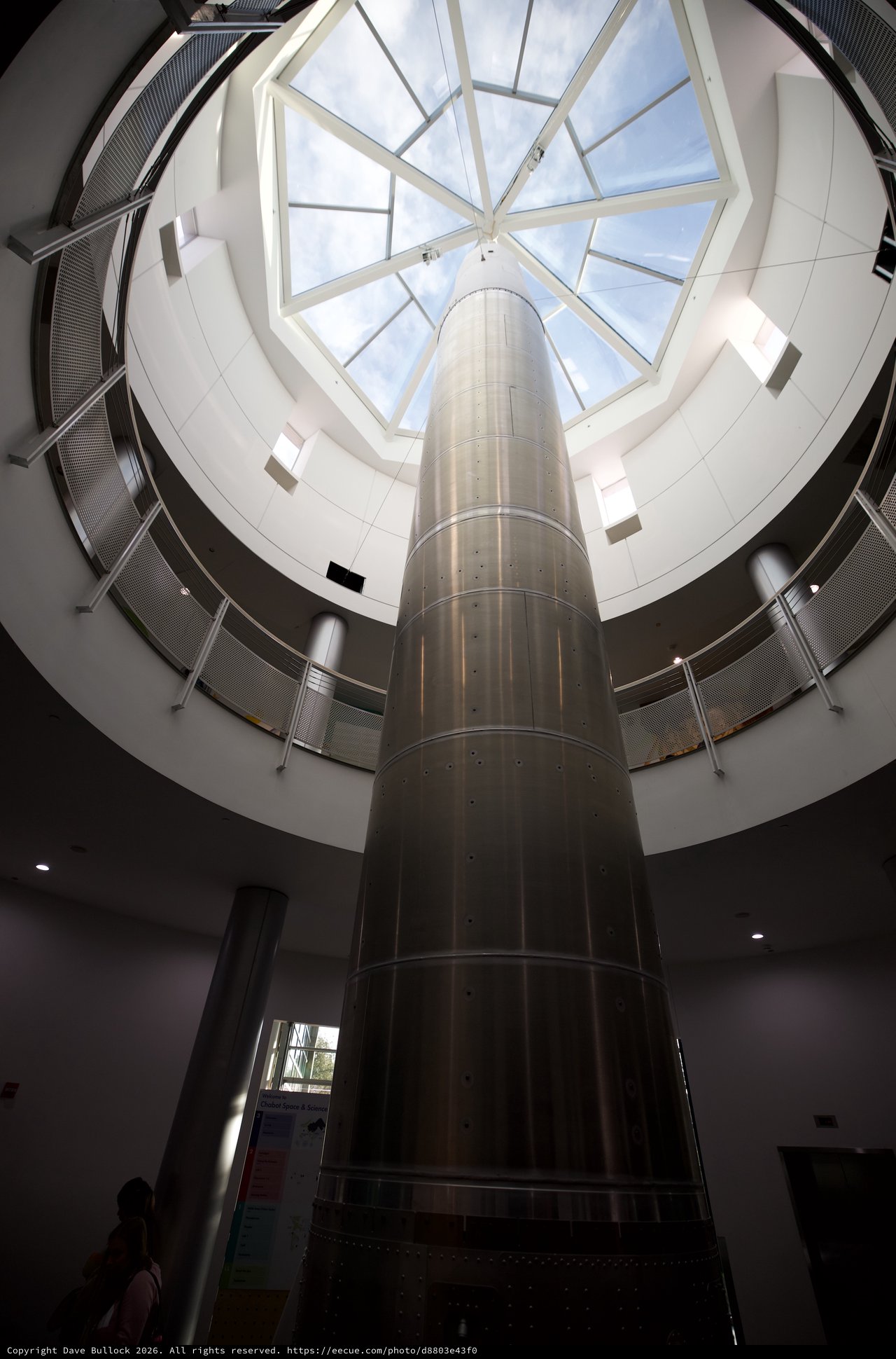 Modern Cylindrical Elevator Shaft with Geometric Skylight