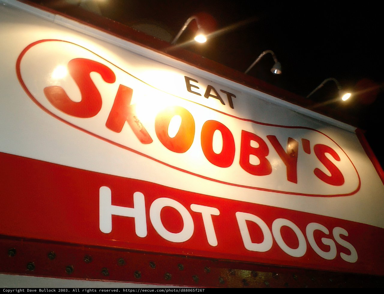 Skooby's Hot Dogs Sign