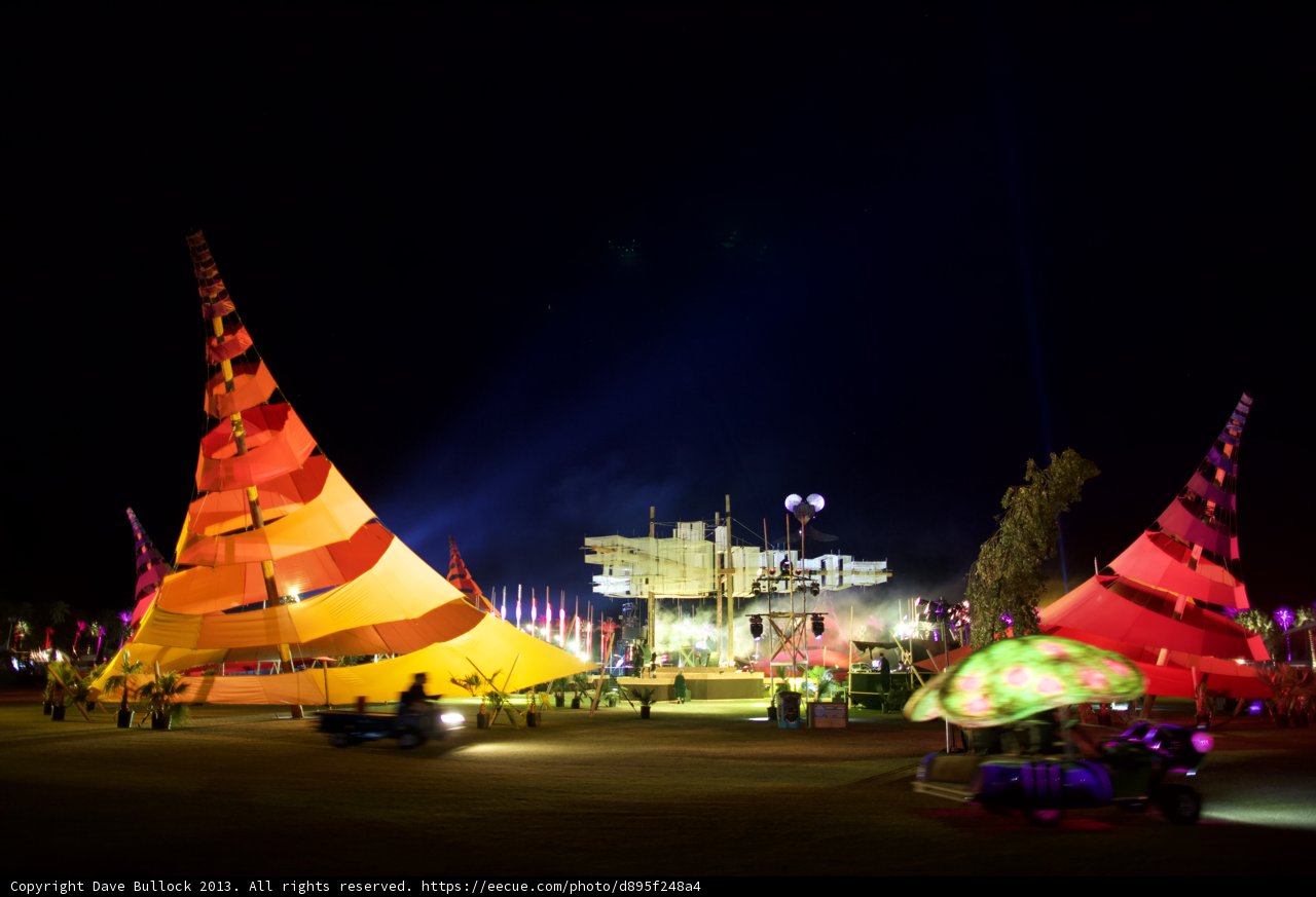 Glowing Tent at Coachella