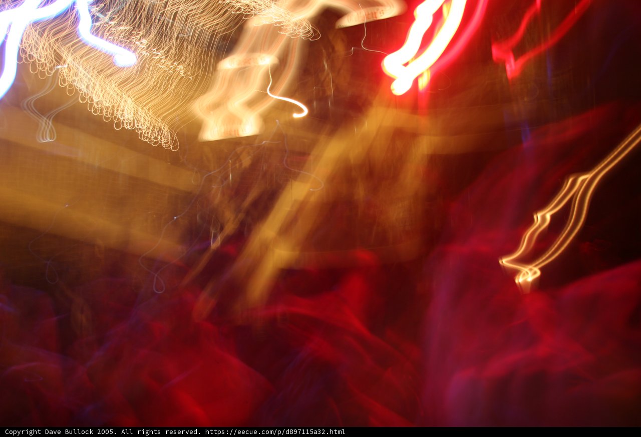 Blurred Neon Lights at the Night Club