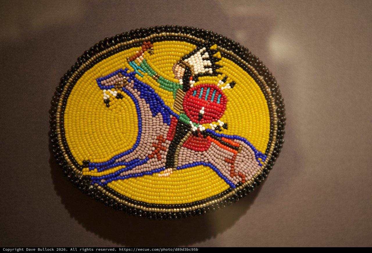 Traditional Native American Beaded Dancer Medallion