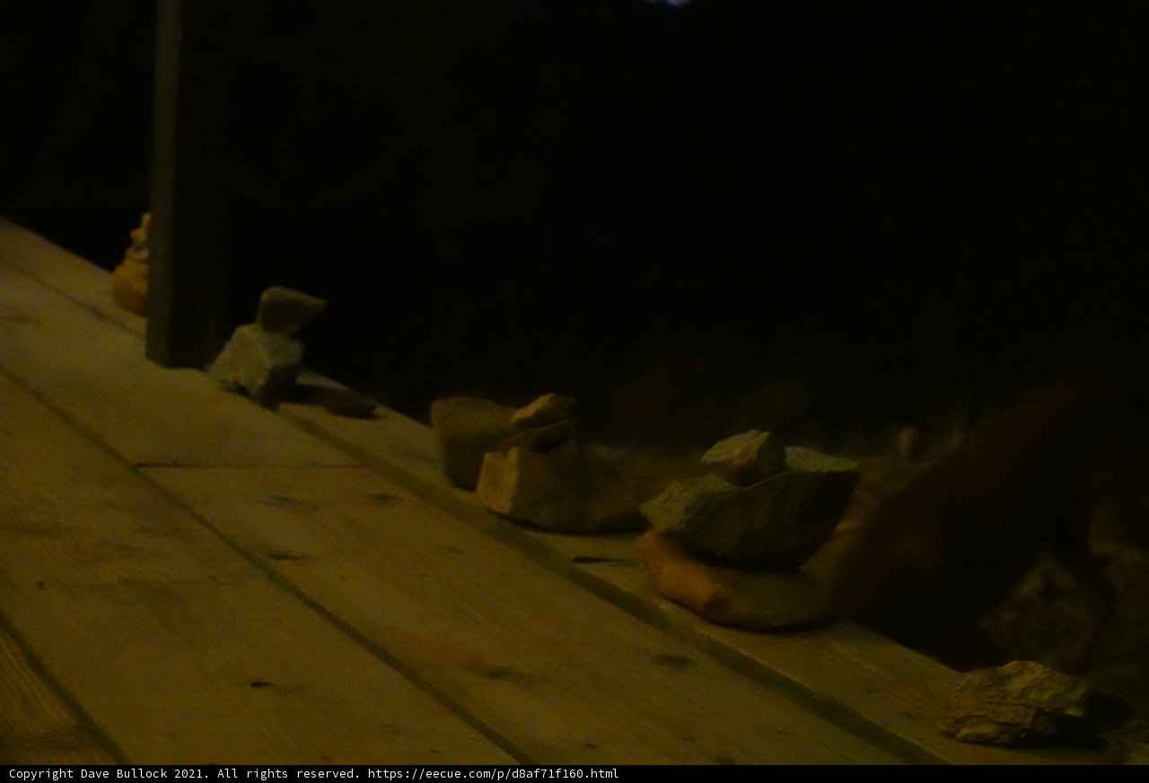 Nighttime Stroll on a Wooden Walkway