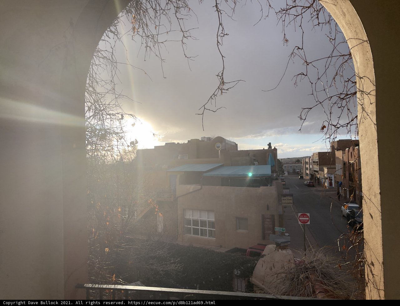 Urban Sunset View from an Archway