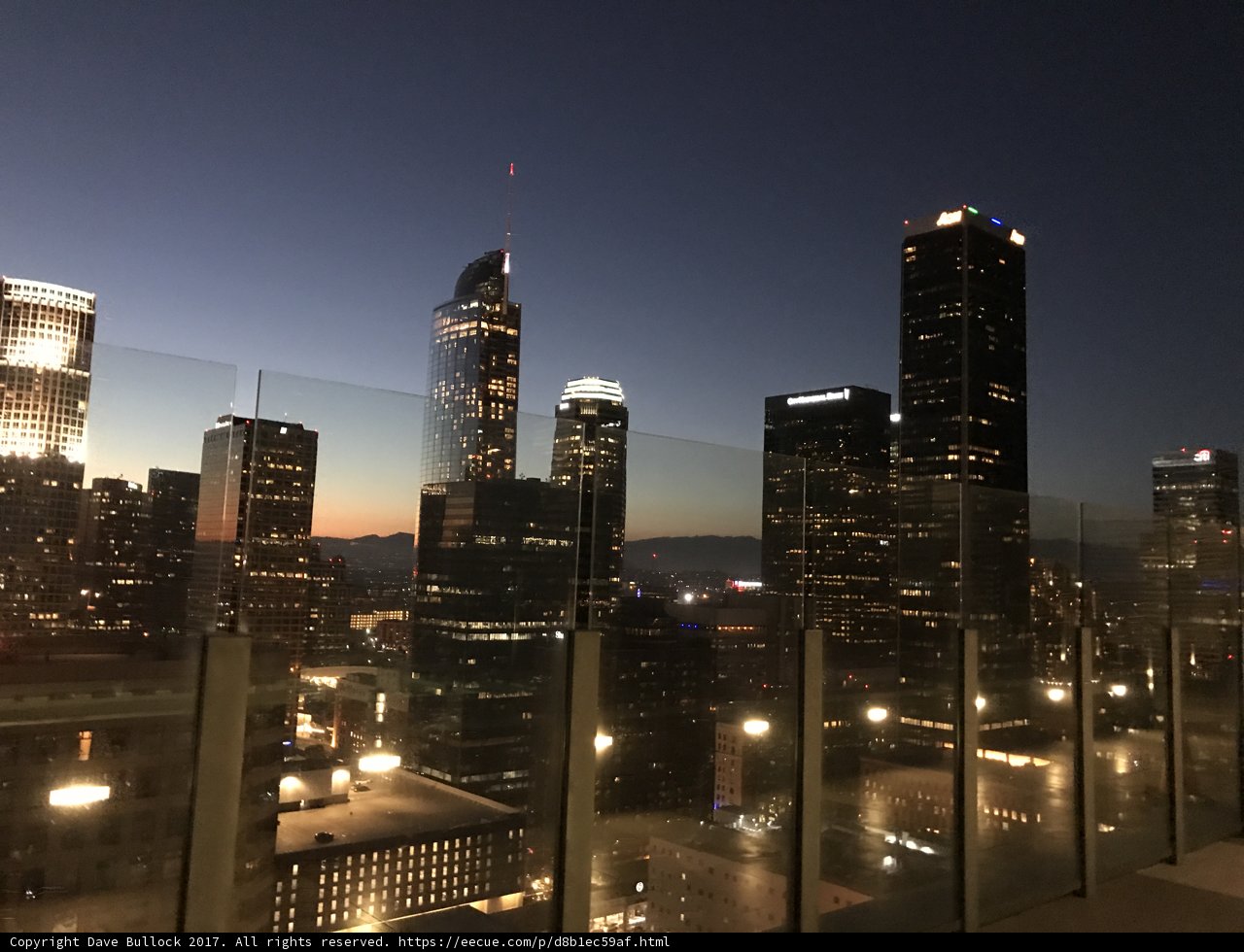 Evening View of Los Angeles Skyline