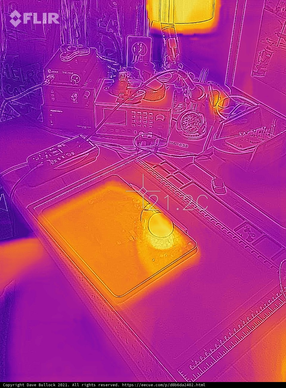 Thermal Image of Kitchen Workspace Scene