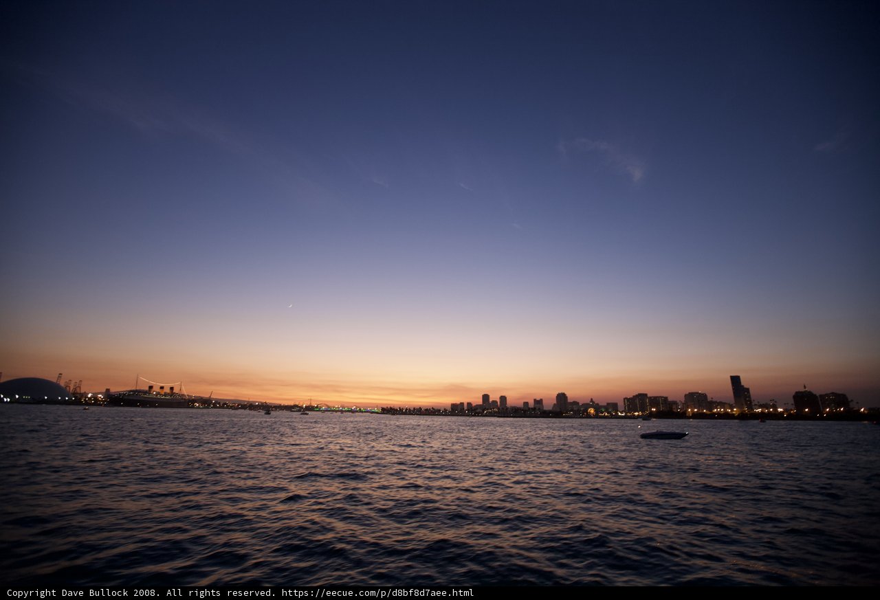 Setting Sun Over the City Skyline