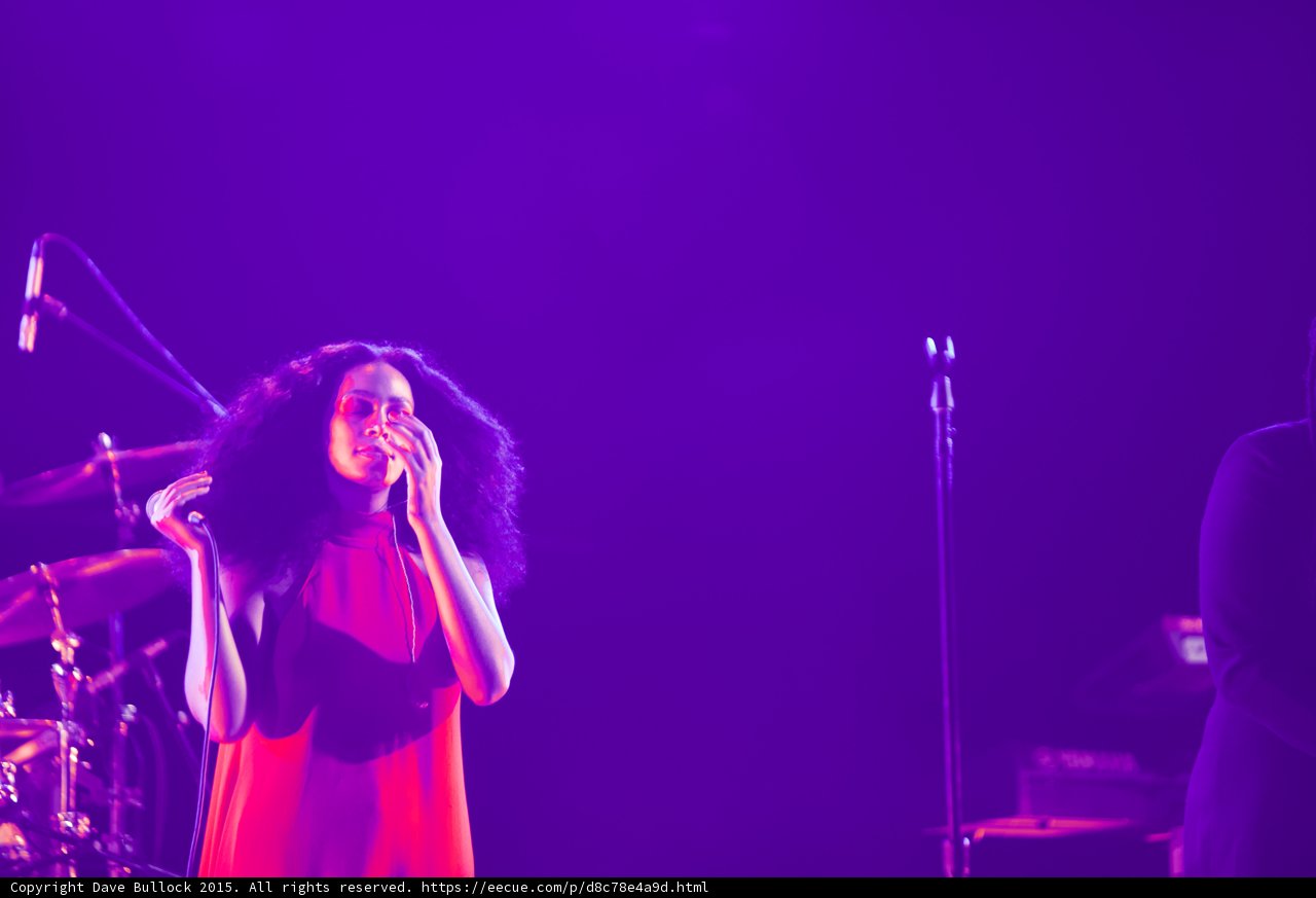 Solange Hands On Face Emotional Red Dress Drum Kit Purple