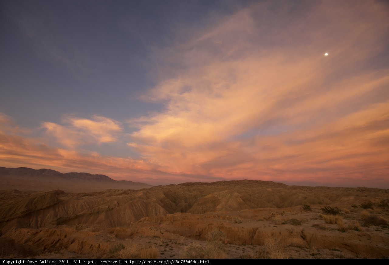 Moonrise over the Anza Borrego Desert