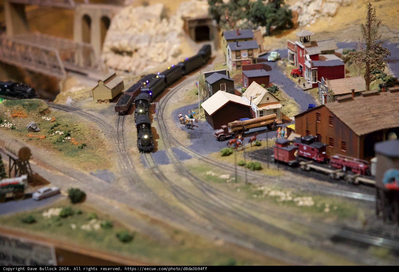 Miniature Railway Town at Rush Hour