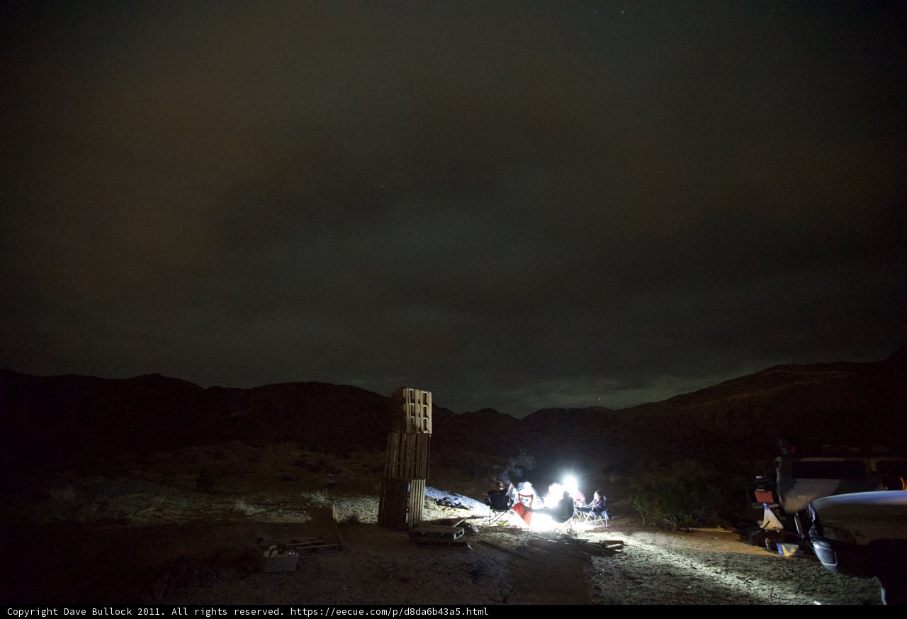 Desert Camping Under the Starry Night Sky