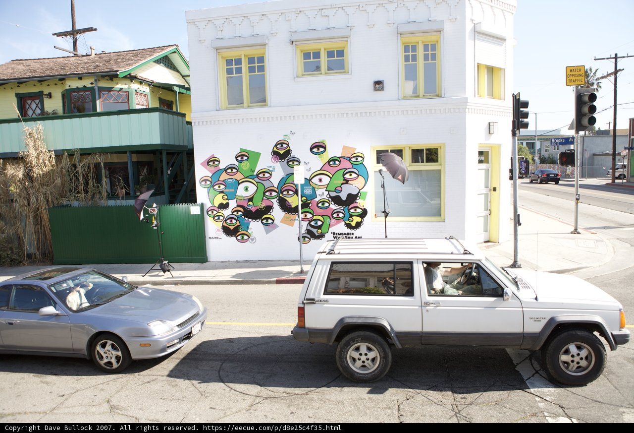 Parked Jeep in Urban Neighborhood