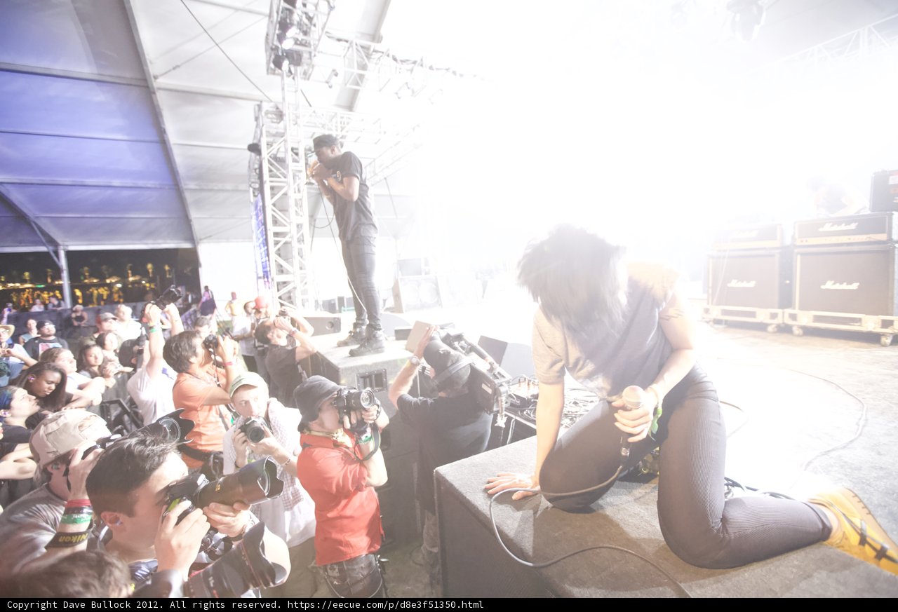 Kneeling Man at Coachella Concert